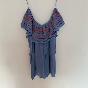 NWOT Lily White Embroidered Off the Shoulder Top